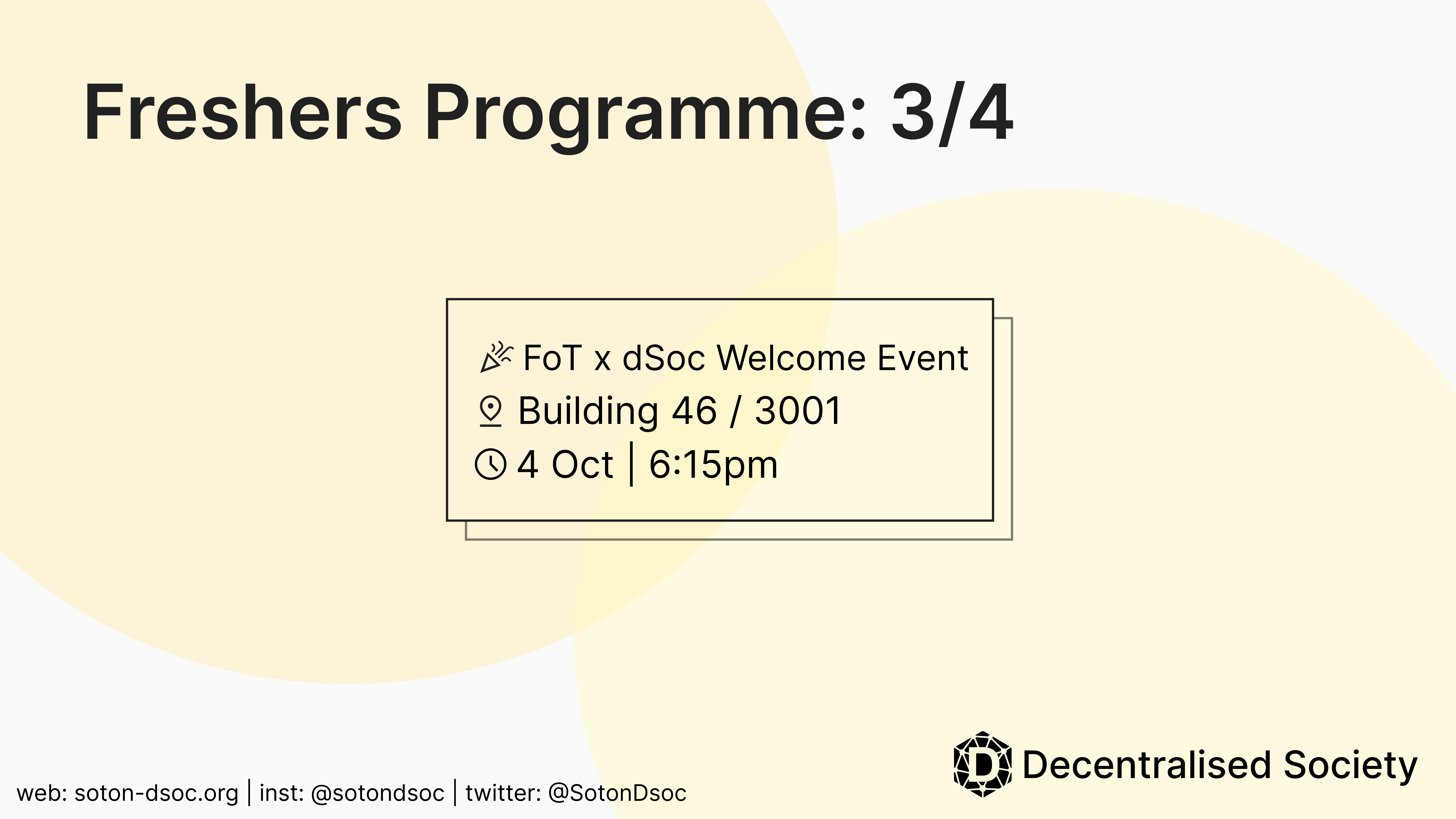 Event image for FoT x dSoc Welcome Event