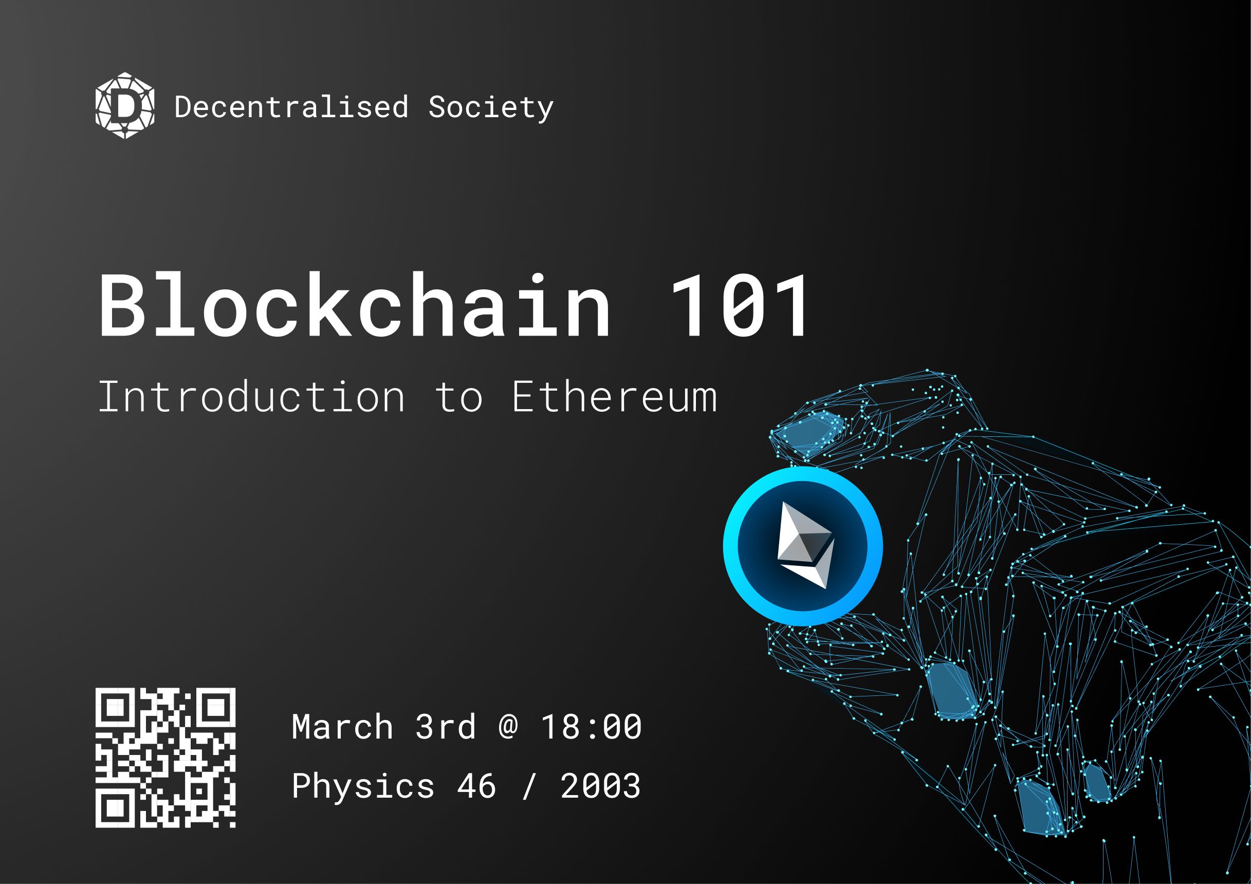 Event image for Blockchain 101 - Introduction to Ethereum